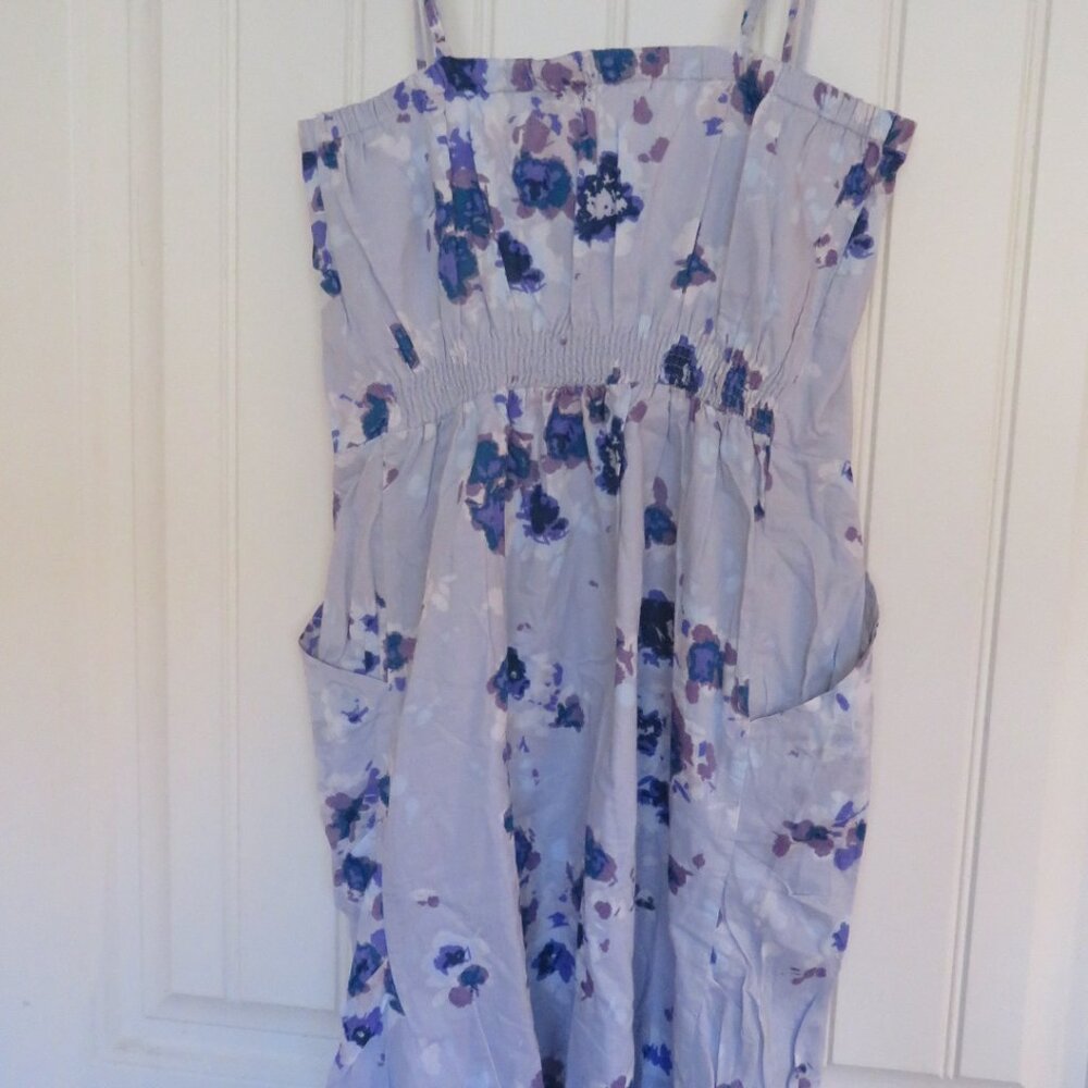 Marks & Spencer Indigo Collection Lilac Print Mini Dress Size 6 US (K473)